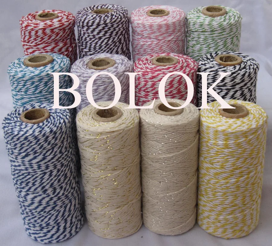 7pcs/lot Bakers Twine,32 Kinds Color Choose Cotton Baker Twine Cotton