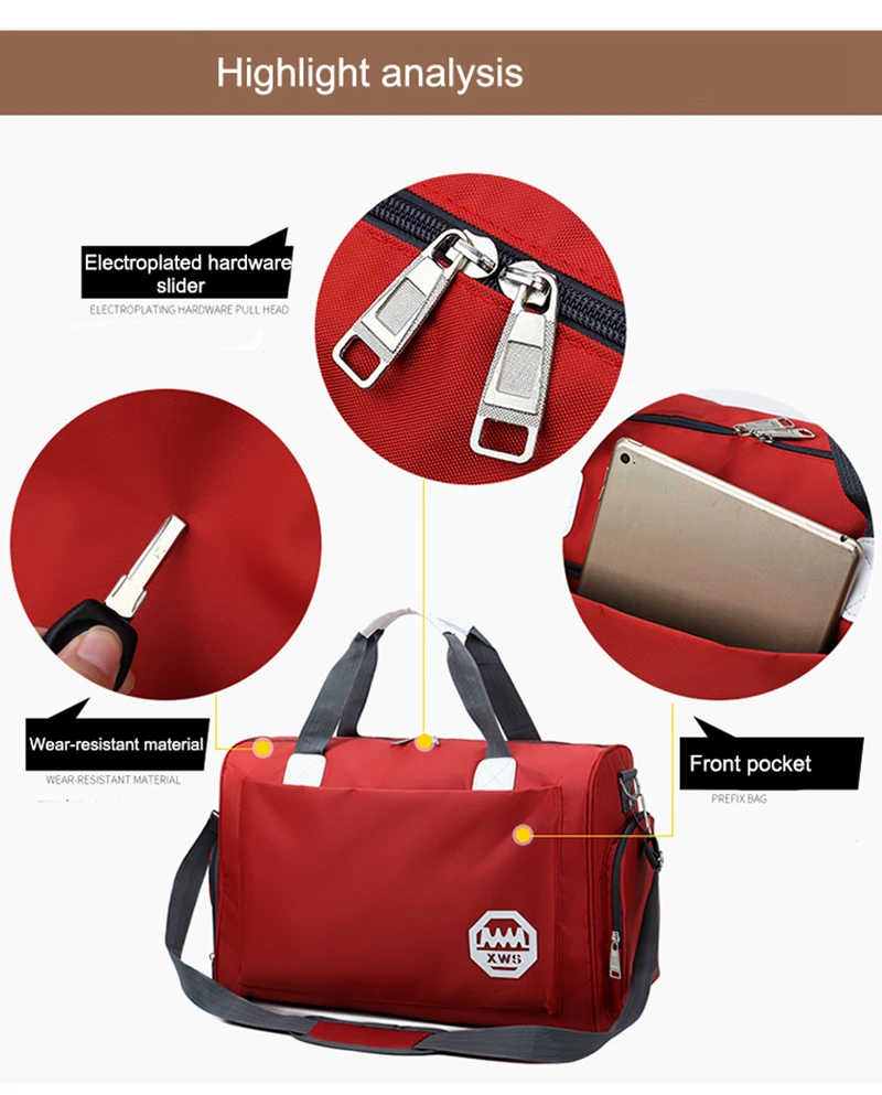 Stylish Outdoor Waterproof Nylon Sports Gym Bags Men Women Girls Training Fitness Travel Handbag Yoga Mat Bag Sac Sport (5)
