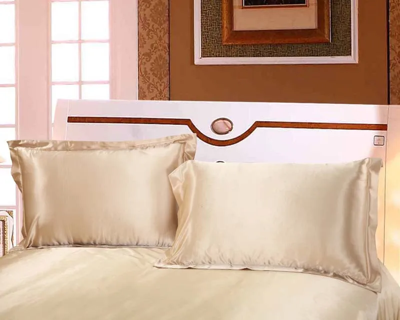 Новые Горячие Шелковые хлопковые наволочки тутового шелка одноцветные постельные принадлежности подушки для ухода за кожей одна пара 2 шт 150 см длина