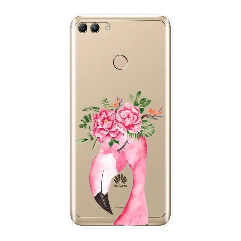 Для huawei Y5 Y6 Y7 Prime 2018 Y9 2019 чехол из мягкого силикона с рисунком Фламинго Свинья