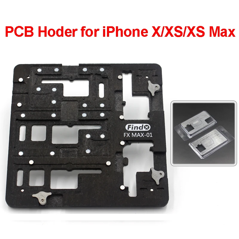 

PCB Holder With BGA Reballing Stencil Kits for iPhone X XS XS MAX Motherboard Clamp Fixture Planting Tin Repair Tools Outils