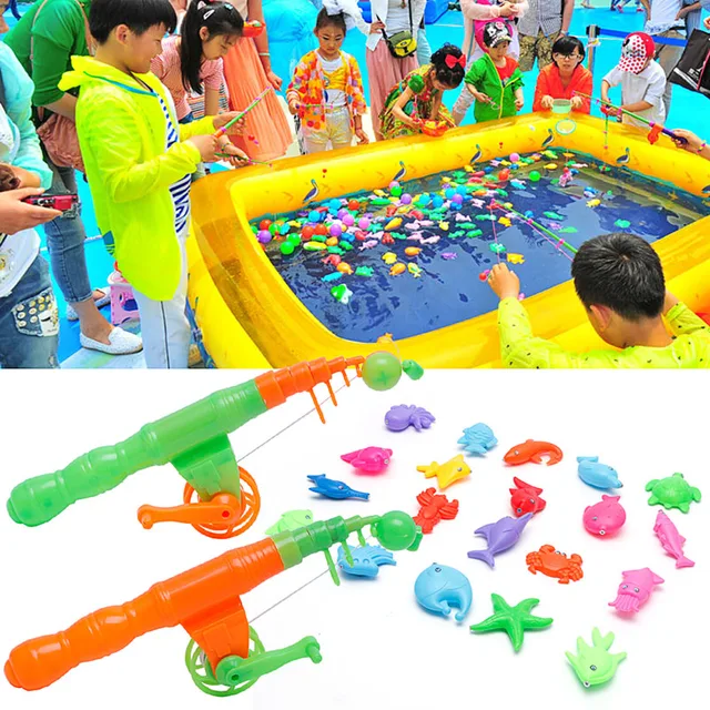 anak bayi anak magnetic memancing rod ikan model mainan pendidikan