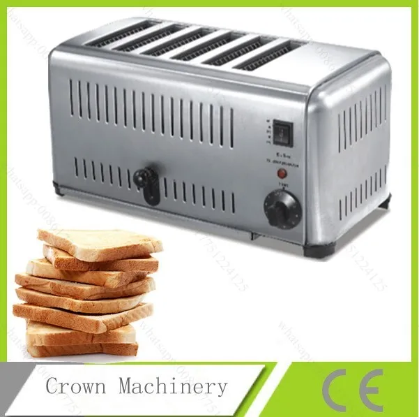 Stainless Steel 6 Slices Toaster Bread Toast Machine For Breakfast