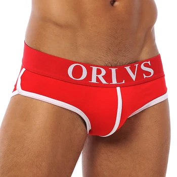 

ORLVS Brand 50PC/LOT Wholesale Breathable Men Underwear Sexy Gay Briefs Male Panties Quick Dry Mesh Men Briefs Cueca Tanga