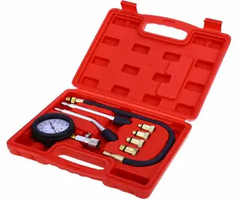

9 PCS Gauge Meter Test Pressure Compression Tester Leakage Diagnostic Petrol Gas Engine Cylinder Compressor