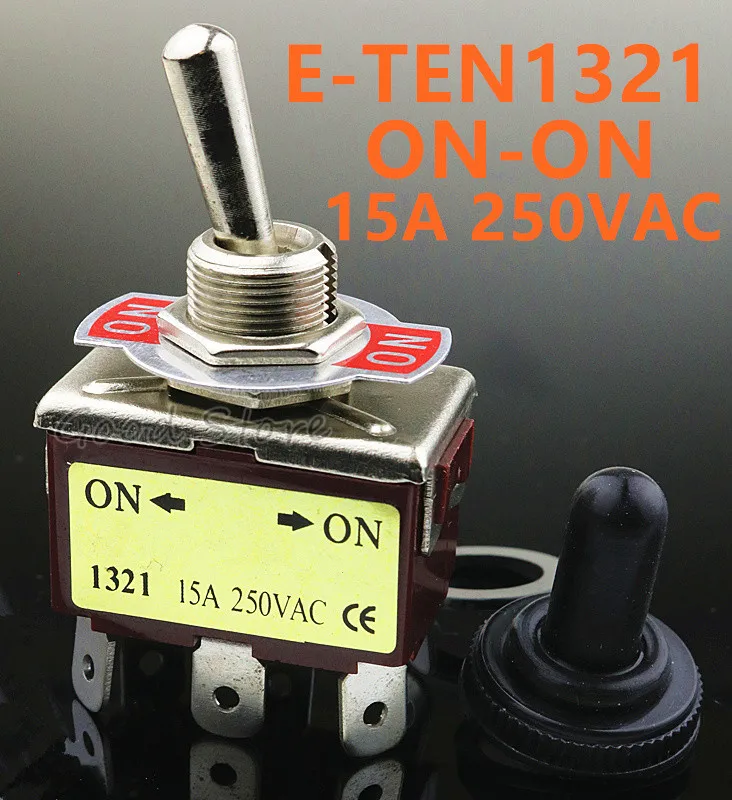 1 шт. E TEN1321 DPDT 250 в 15a 12 мм переключатель 6 контактный вкл. Клавишный