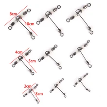 5 шт. 3 пути светящиеся Т-образные поперечные роликовые Вертлюги с жемчужными бусинами рыболовные Вертлюги рыболовные крючки Разъем