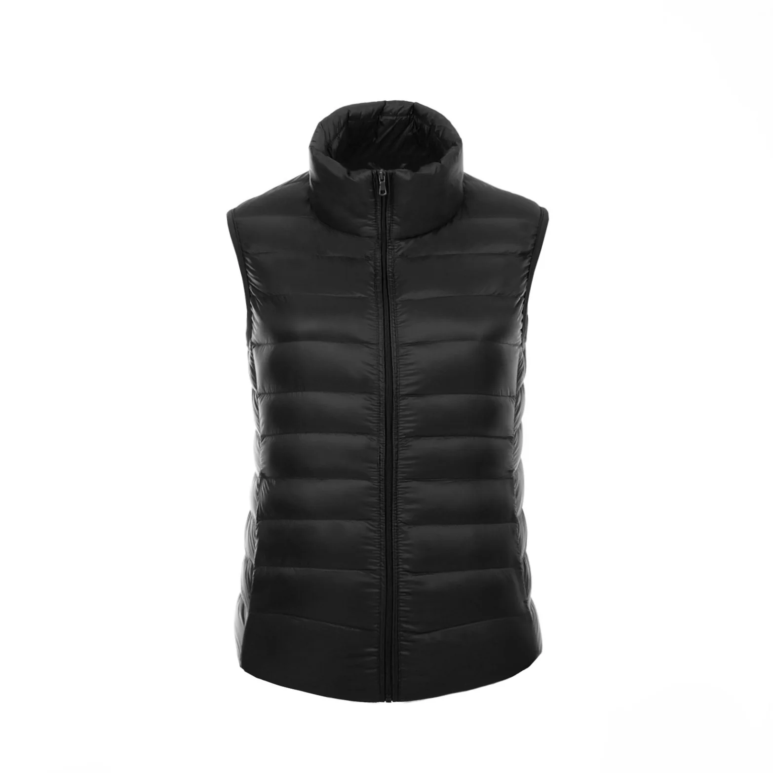 Korean version of the collar solid color light down jacket women's vest vest vest female large size autumn new women's clothing