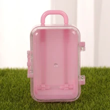 12pcs Birthday Lightweight Practical Candy Box Cute Gift With Handle Suitcase Shape Baby Shower Party Favors Portable Wedding
