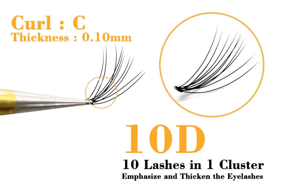 Kimcci Модные 60 шт. профессиональный макияж индивидуальные Кластерные ресницы для глаз прививка Поддельные Накладные ресницы 10D норковые ресницы для наращивания