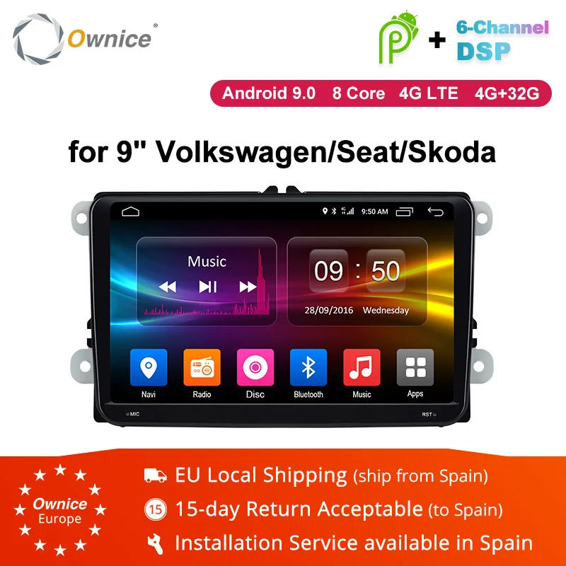 

Ownice 2Din 9" Android 8.1 4G Car dvd GPS Navigation Player for Volkswagen VW SKODA GOLF 5 Golf 6 POLO PASSAT B5 B6 JETTA TIGUAN