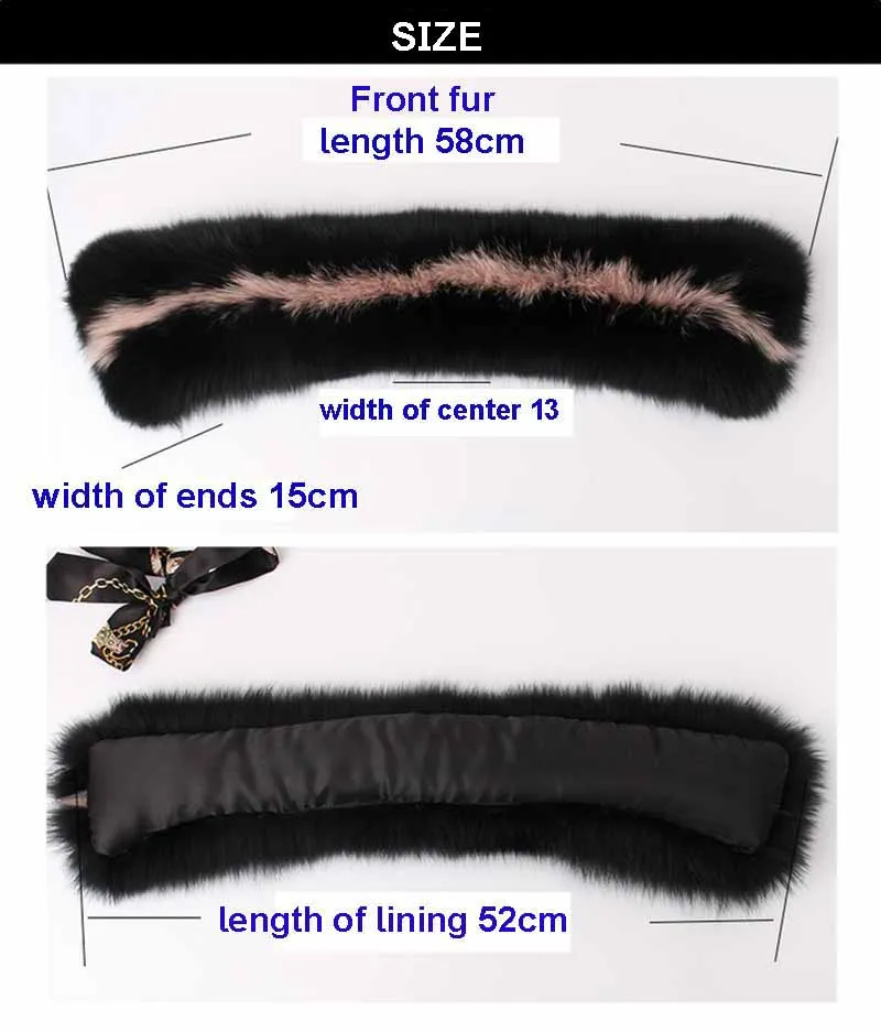 fox fur collar laces size