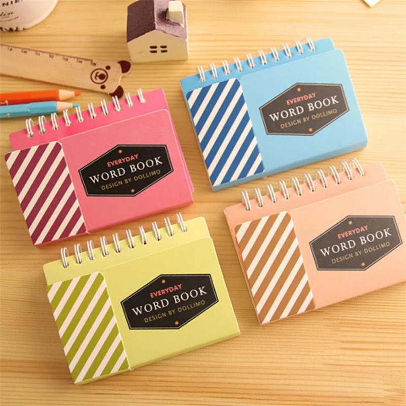 4pcs/lot Creative Stationery Solid Color Simple English Workbook Soft