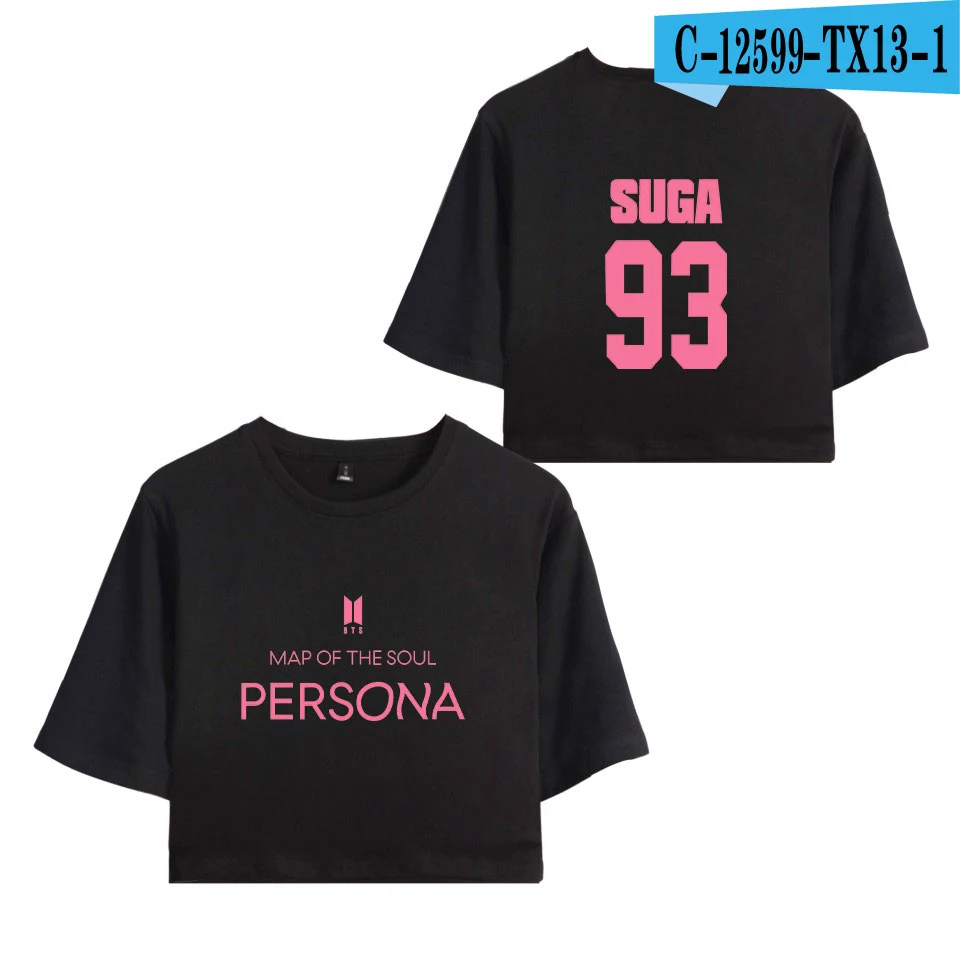 BTS новый альбом 2019 BTS карта души Persona женские короткие топы с коротким рукавом футболки Модная уличная одежда для девочек сексуальные