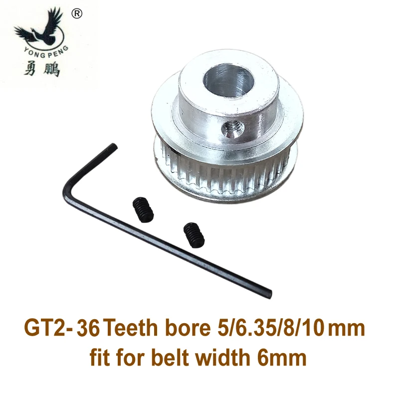GT2 Conjunto de Correas poleas orificio de 36 dientes 36 T 8 mm Para RepRap Prusa Mendel 3D Impresora