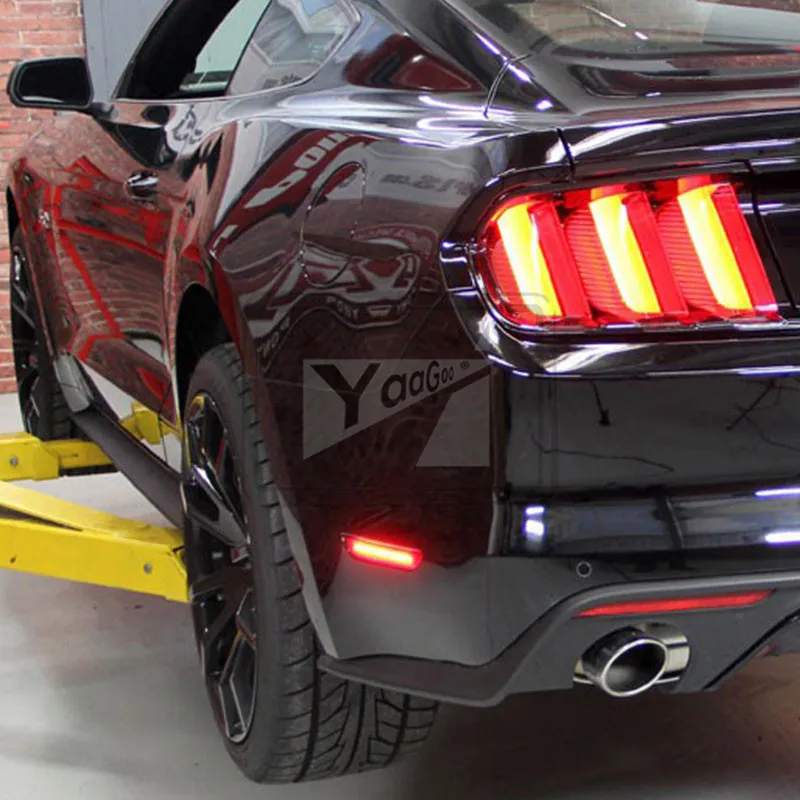 YaaGoo светодиодный боковой маркер светодиодное освещение лампы для Ford Mustang- дымовые линзы задние красные