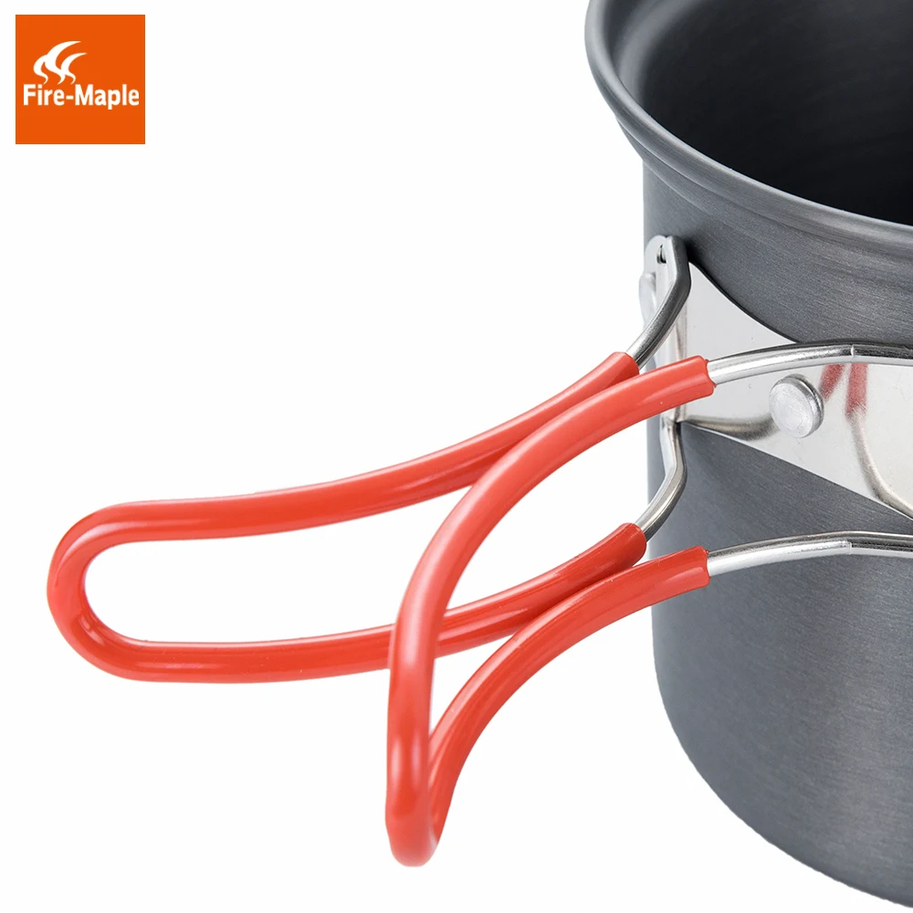 Fire Maple Camping Pot Bowl Foldable Backpacking Cooking Set Pots for 1 Person 195g FMC-207 Ultralight Outdoor Single Cookware