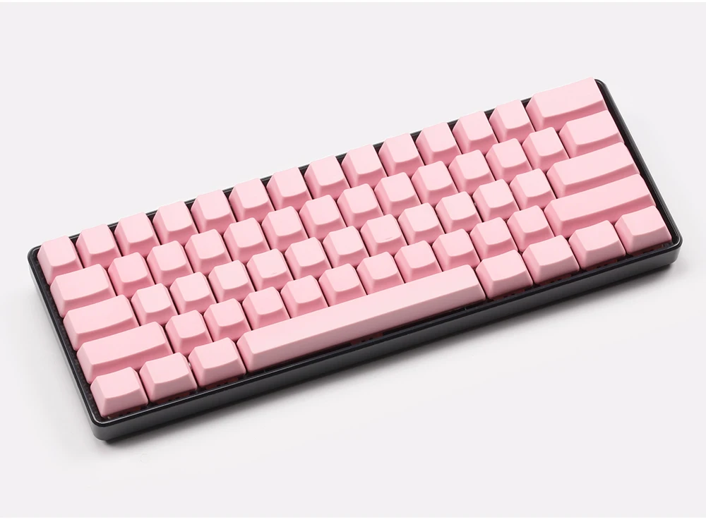 Пустой Розовый keycap толстые PBT ANSI OEM 61 Ключи для DZ60 GH60 cherry mx механическая клавиатура