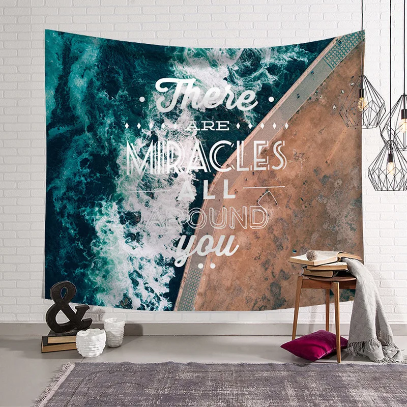 

Sea Scenery Tapestry Wall Hanging Wall Tapestry Blanket Tapestries for Living Room Bedroom Farmhouse Decor Dorm Mexican Party