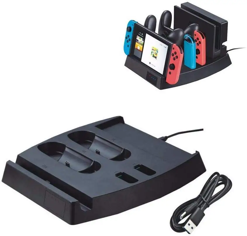 

eHuuGie Multifunctional Desktop Charging Dock with USB Type C Cable Charger Stand for Nintend Switch Controllers and gamepad