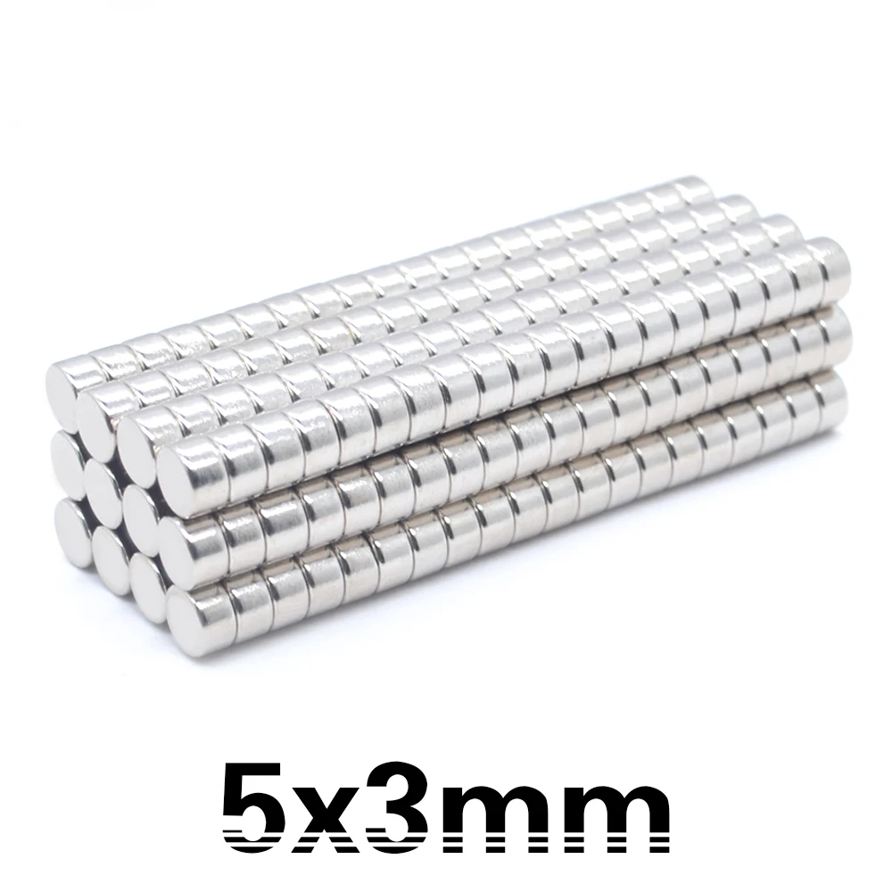

10/20/50pcs 5x3 mm 5 x 3 Super Strong Rare Earth Magnet Small Round Powerful Neodymium Magnet Fridge n35 5x3mm d5*3mm