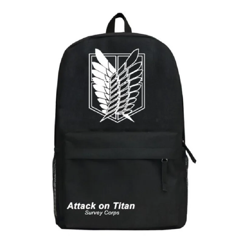 

Attack on Titan Backpack Large Shoulder Bag Rucksack Canvas Backpacks Boy Girl School Bag For Teenager Mochila Daypacks