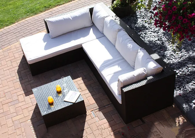 Уличная плетеная мебель модульный угловой диван для гостиной балкона|outdoor wicker