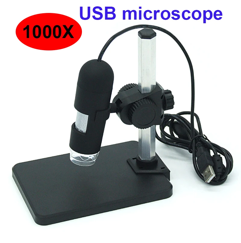GBBG USB Digital Microscope Magnification Camera for Phone Handheld Endoscope with 1000X Zoom Built-in 8 LED Lights Mini Portable Electronic Repair Tools 