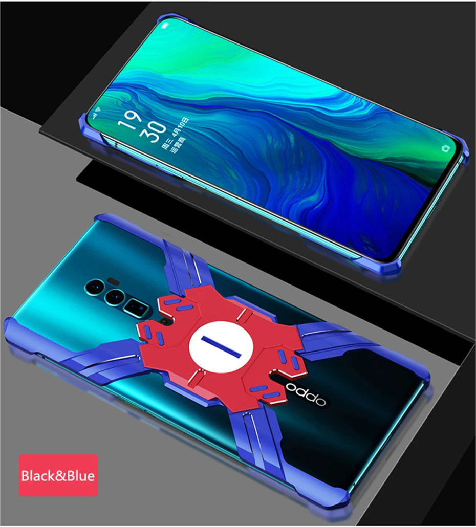 Для OPPO Reno 10X зум металлический корпус Ultra lightweght механическая рука алюминиевая рамка бампер Броня чехол для телефона OPPO Reno Funda