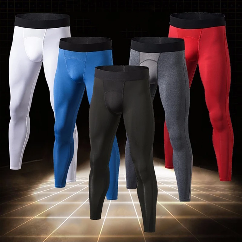 

New GYM Leggings Fitness Trousers Sweat Pants For Men Sport Tights Running Pants Compression Bodybuilding Leggins Sportswear