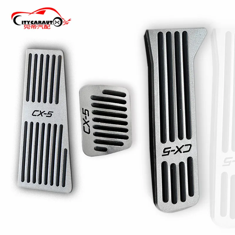 CITYCARAUTO ORIGINAL SYLE PEDAL PLATE FIT FOR MAZDA CX-5 CX5 FOOT PEDAL REST PEDAL CAR TRIM 2013-2018 AT CAR travel dedicated lazy people pedal foot rest for airplane high speed railway