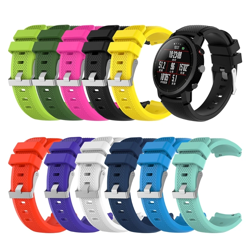 

22mm Silicone Strap For Samsung Gear S3 Frontier R380 Huami Amazfit LG W100 W150