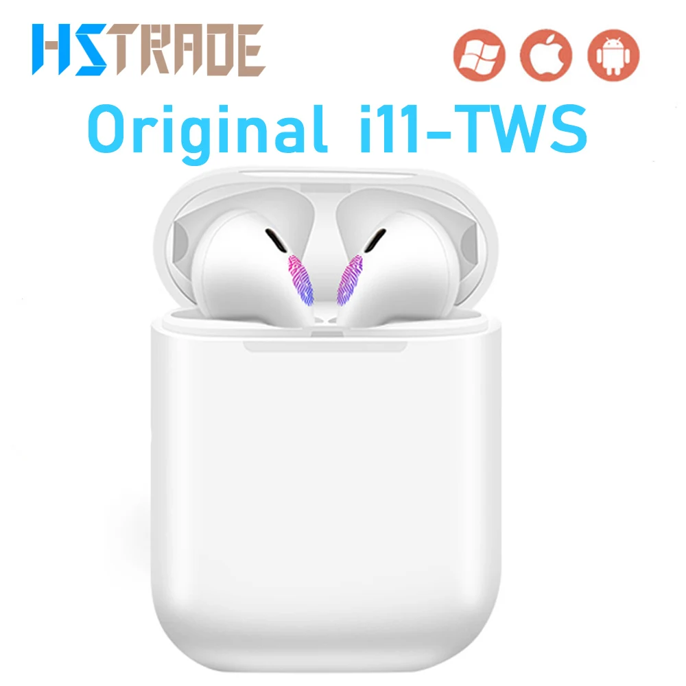 

i11 TWS 2019 5.0 Bluetooth Earphone Touch Wireless Headphones Portable Invisible Earbud for Iphone All Smart Phone PK i9s i10 i12 i88