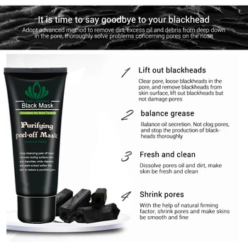 

Mild Purifying Pore Contraction Bamboo Charcoal Black Mask Acne Scar Deep Moisturizing Tightening Black Head Remover Acne Mask