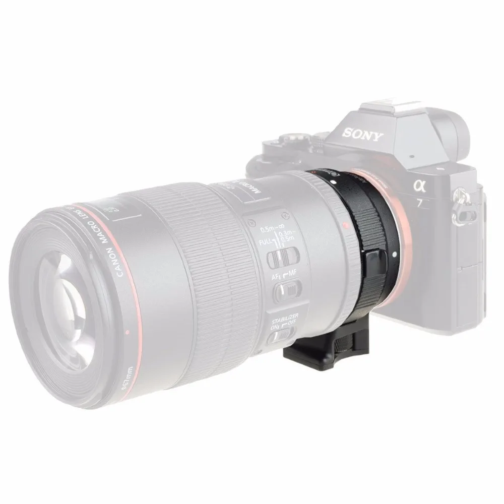 Adaptador de montaje de lente Auto Focus EF-NEX para Sony Canon EF EF-S lente a E-Mount NEX A7 A7R A7s NEX-7 NEX-6 5 completa - 6