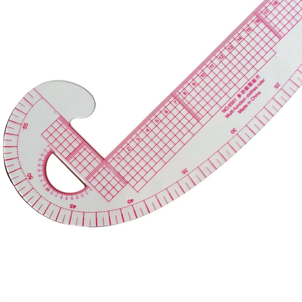 Мульти-функция пластик французский кривой Швейные рулетка портновская линейка дизайн изготовление одежды 360 градусов гнущаяся линейка