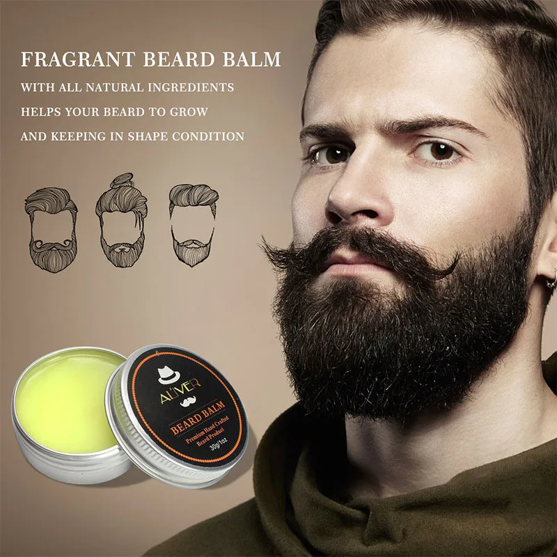 New Beard Balm Natural Oil Conditioner Beard Care Moustache Wax Men