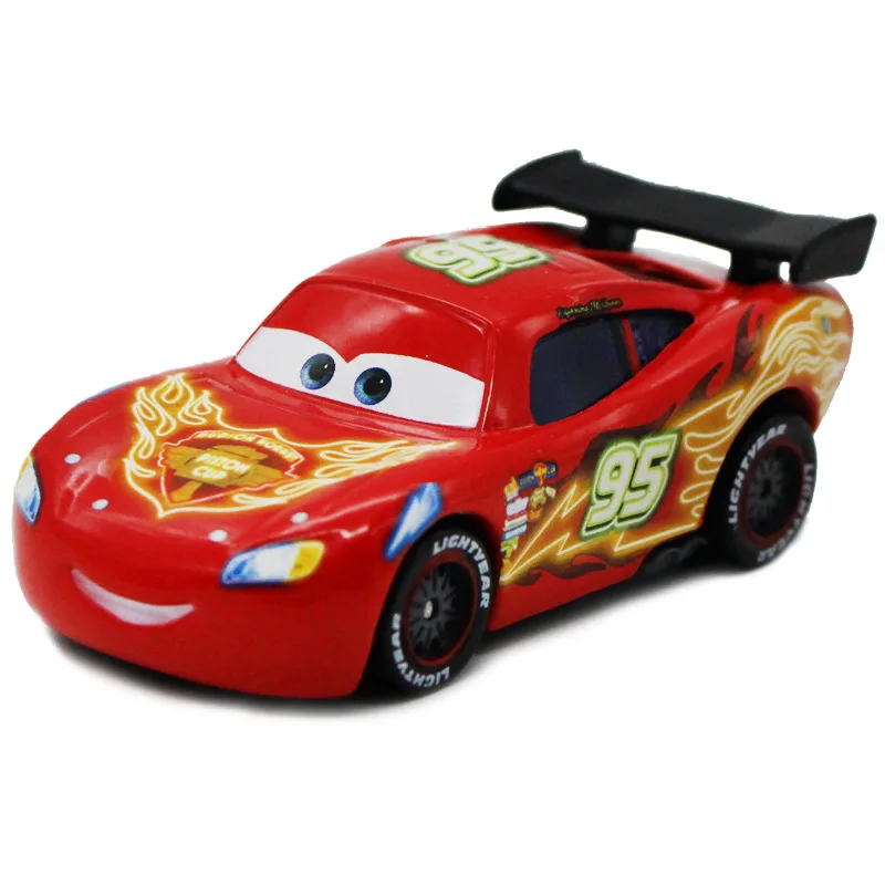 Disney машинок пиксара и с рисунками из мультфильма «Тачки 2 № 95 Lightning Mcqueen цветной рисунок Литье металла сплава игрушечный автомобиль модель для детей 1:55 бренд подарок детям на - Цвет: Красный