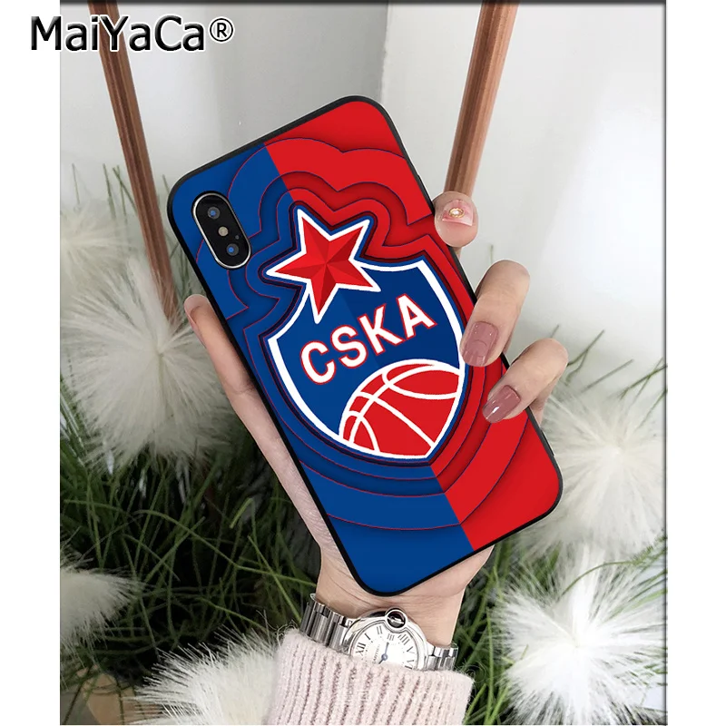 MaiYaCa PFC ЦСКА футбольная команда, высокое качество, чехол для телефона Apple iPhone 8 7 6 6S Plus X XS MAX 5 5S SE XR, мобильные телефоны