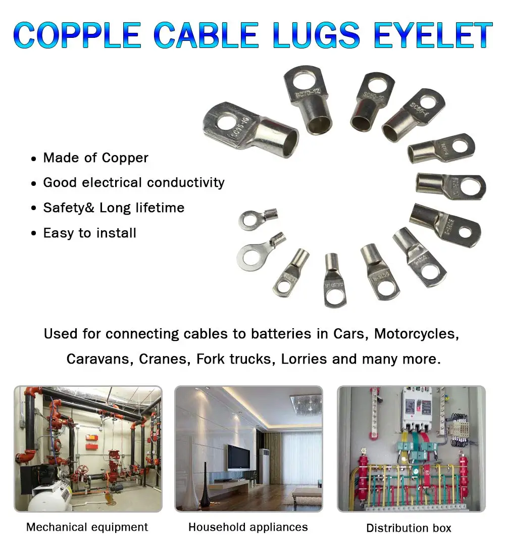 10 мм 10mmSC10-8 медные кабельные наконечники кольцо Кабельная вилка аккумулятора провода Калибр сварки автомобильной