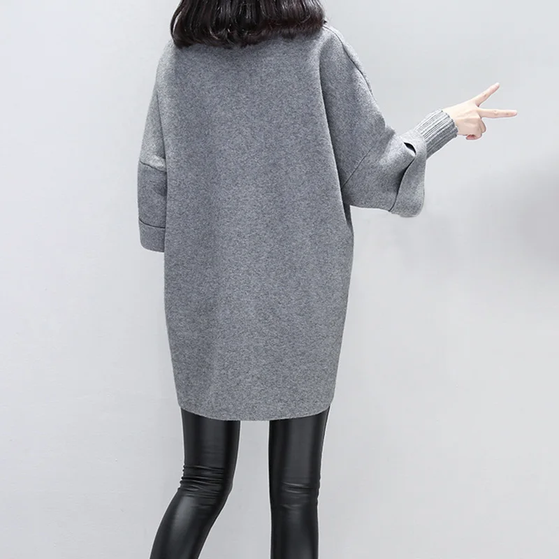 النساء جيب فضفاض الصلبة البلوز س الرقبة طويلة الأكمام الخريف الشتاء قمم زائد حجم TC21 النساء جيب فضفاض الصلبة البلوز س الرقبة طويلة الأكمام الخريف الشتاء قمم زائد حجم TC21