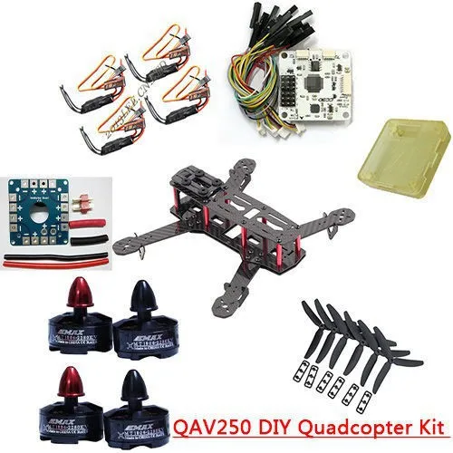 QAV250 DIY Quadcopter Kit & Emax MT1806 Brushless Motor & Simonk 12A ESC & CC3D