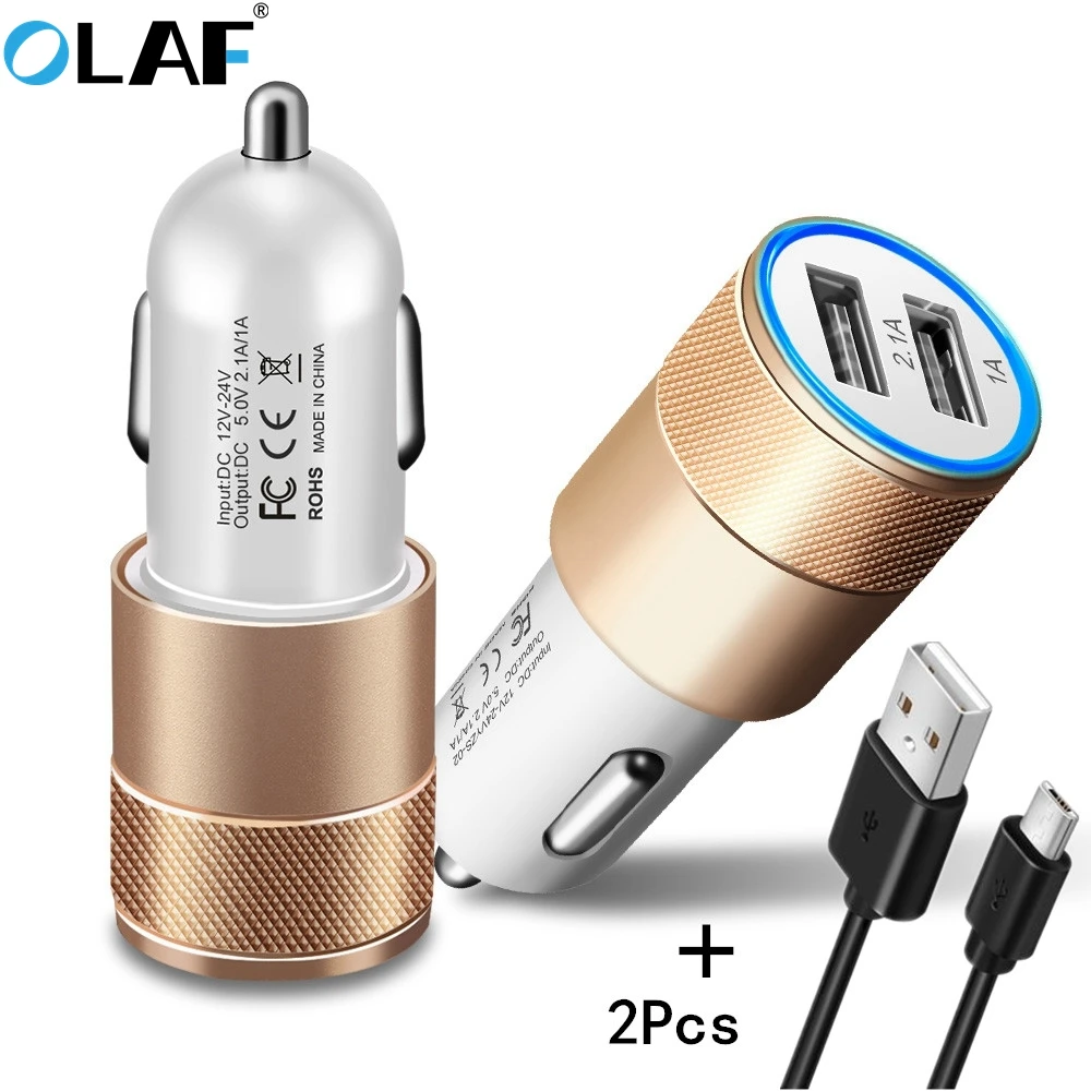 Car charger 2 Port Dual USB Charger Phone USB Car charger fast Quick