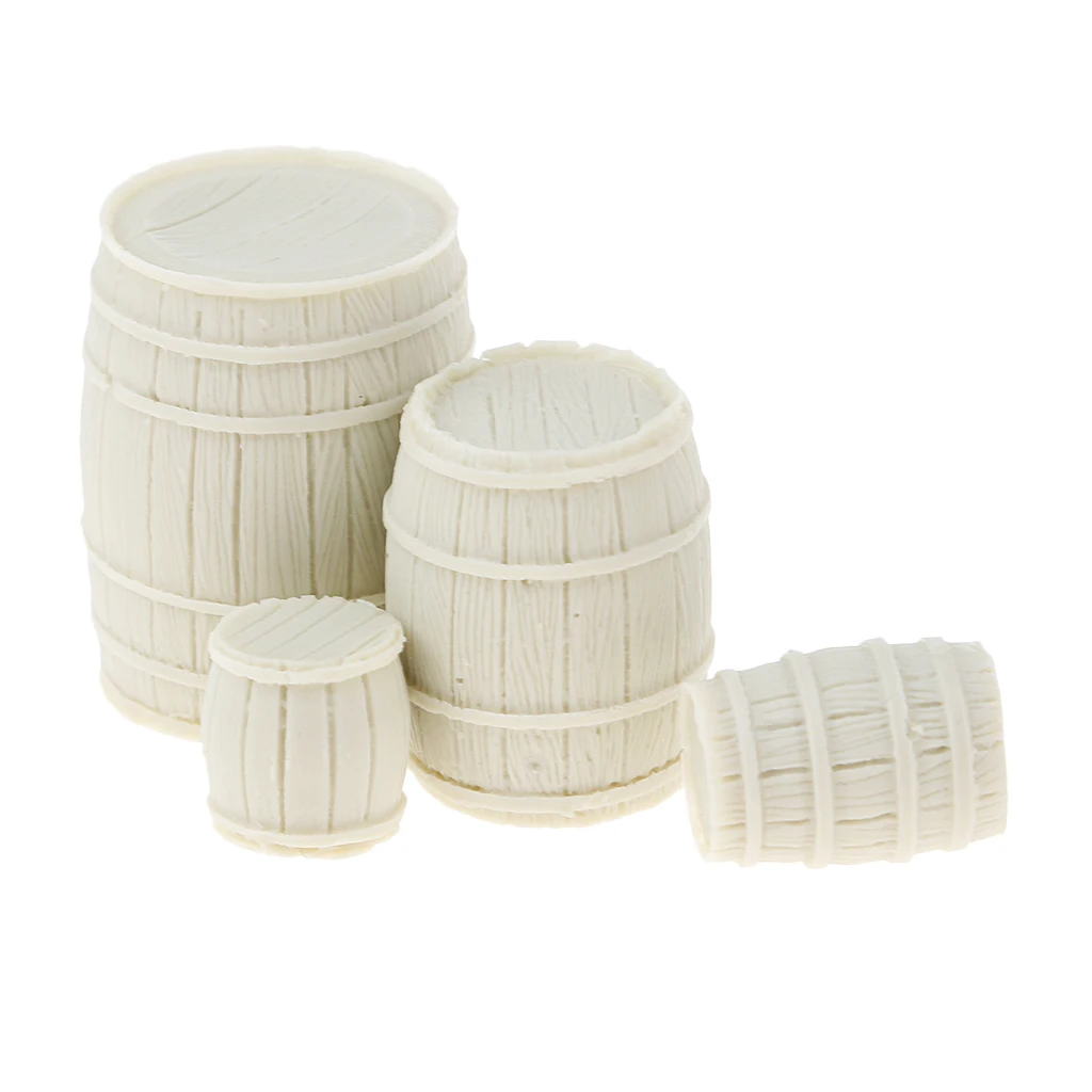 1/35 Sand Table Resin Cask Model 4Pcs for Diorama Scenery Building Prps DIY Craft