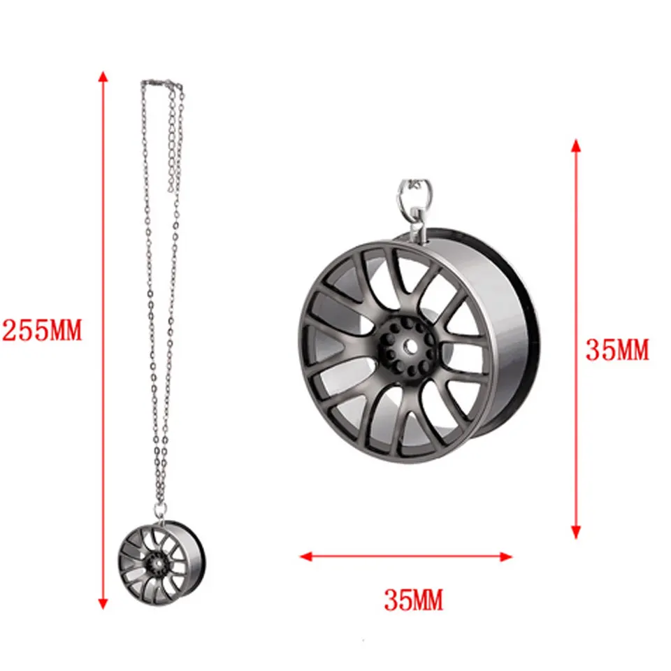 Креативный мини-автомобиль Подвеска Украшения Металлические Колеса маховик ступицы подвесной кулон 3 цвета украшение автомобиля аксессуары для интерьера