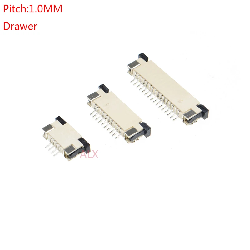 Кабель FFC FPC 10 шт. разъем шаг гнезда 1 0 мм Высота 2 5 SMD верхние контакты 4P 6P 8P 10P 12P 16P 20P
