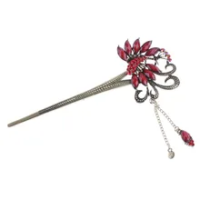 1 шт. Модные женские элегантные свадебные подарки Хрустальная заколка для волос цветная шпилька для волос со стразами аксессуары для волос