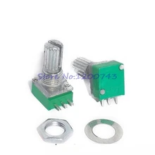 50 шт./лот RK097N 5K 10K 20K 50K 100K 500K B5K с переключателем аудио 3-контактный вал 15 мм усилитель уплотнительный потенциометр