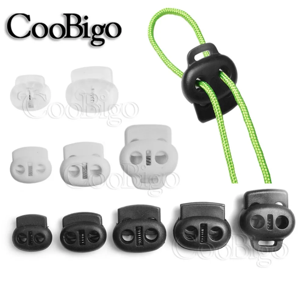 10 шт. 2 отверстия пластиковый ограничитель конца шнура зажим тумблер для одежды