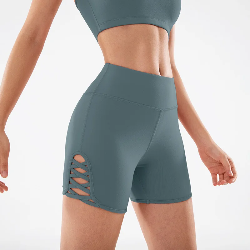 Лидер продаж пикантные Dri-fit утягивающая, компрессионная сетка для волос для занятий йогой Фитнес бег мышцы Трикотажные шорты для Для женщин - Цвет: Зеленый
